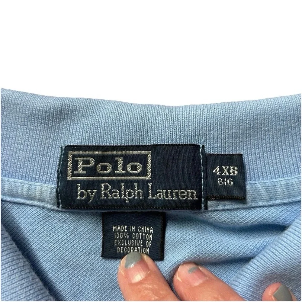 Men’s Polo Ralph Lauren Blue Polo Golf Shirt Size 4XLB - Picture 4 of 4